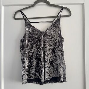 EUC American Eagle Velour Gray Tank Top